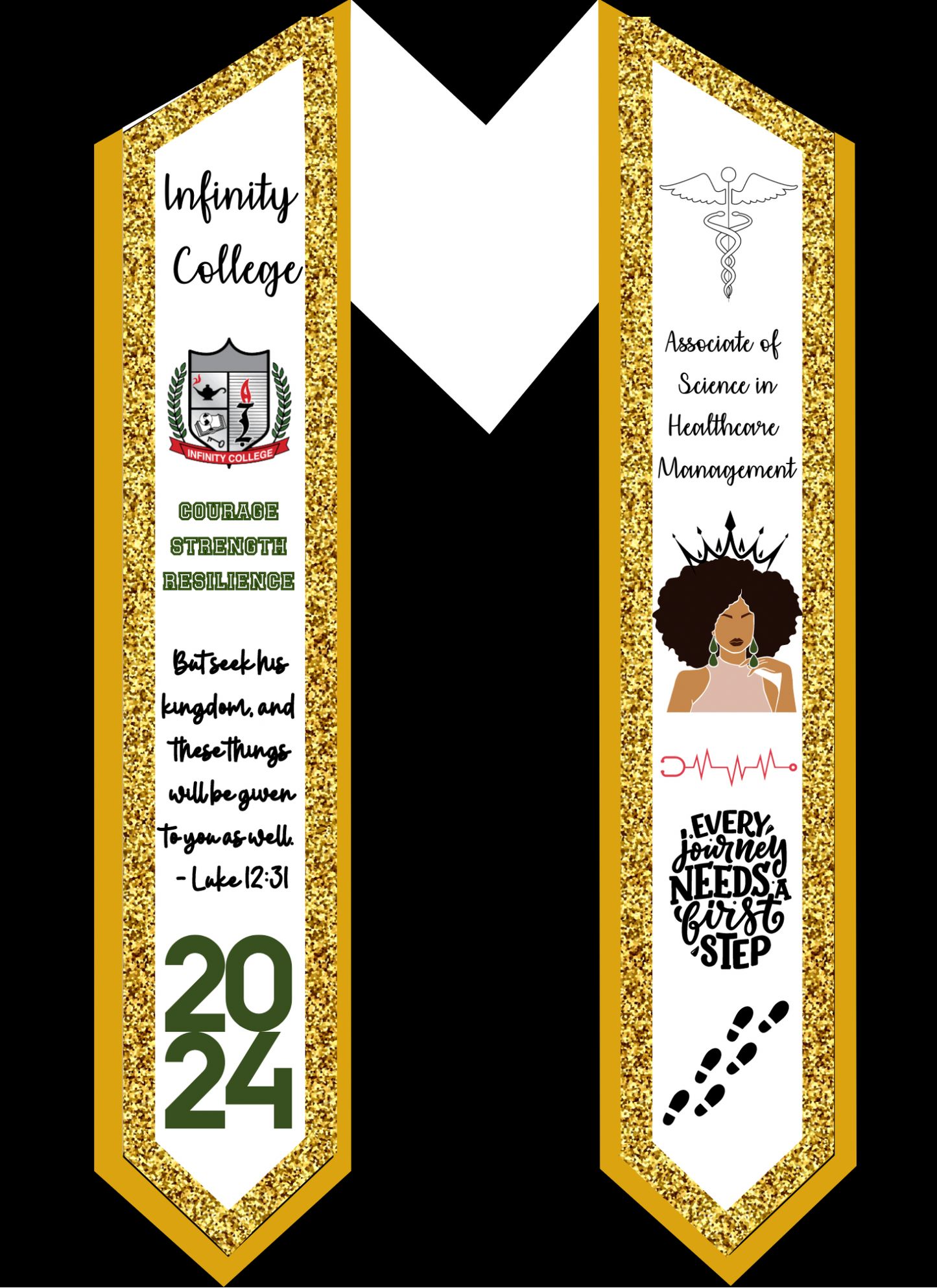 Custom 60-inch Graduation Stole